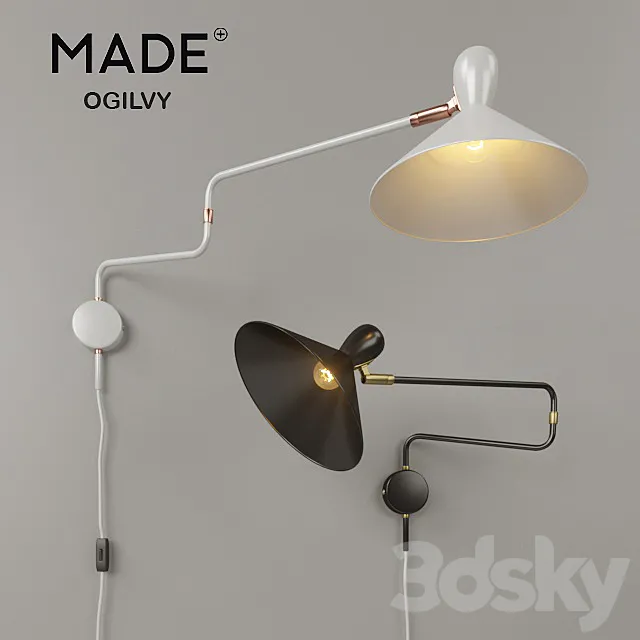 Ogilvy Swing Arm Wall Lamp 3D Model