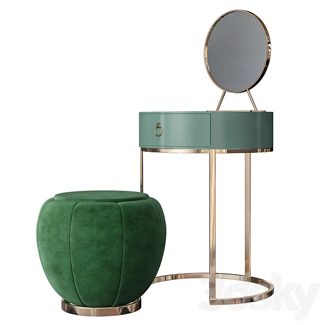 Oipoodde Coiffeuse Coiffeuse Clair Coiffeuse 3D Model