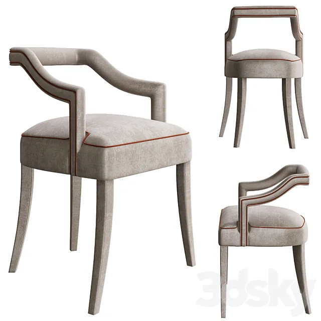 Oka dining chair bu Brabbu 3D Model