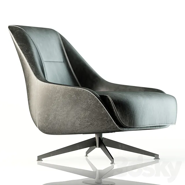OKHA Nate Swivel Armchair 3D Model