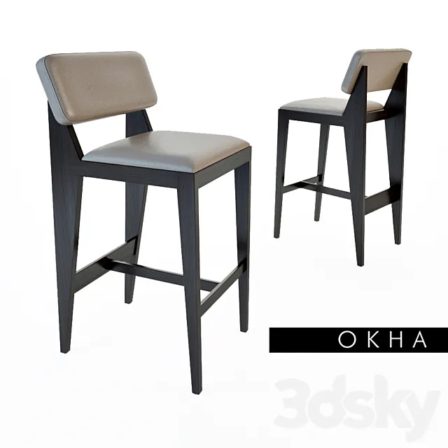 OKHA_CARLOTA Barstool 3D Model