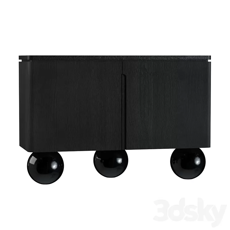 Olbia Commode Travertine Memphis France Le Berre Vevaud 3D Model