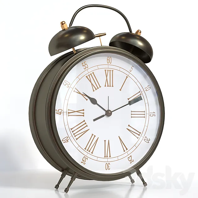 Old alarm clock 3D Model