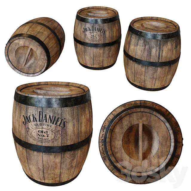 Old Barrel 3D Model