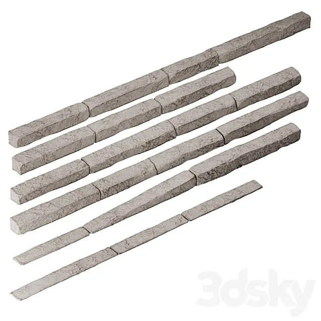 Old border _ curb 3D Model