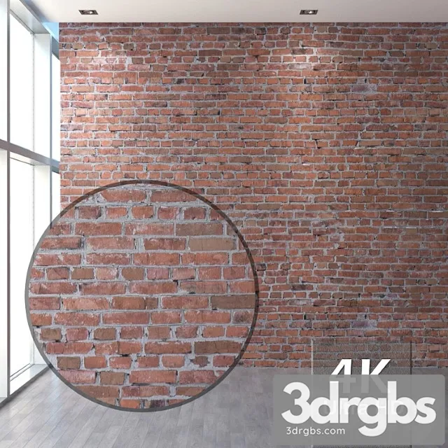 Old brick wall 04 3D Model Free
