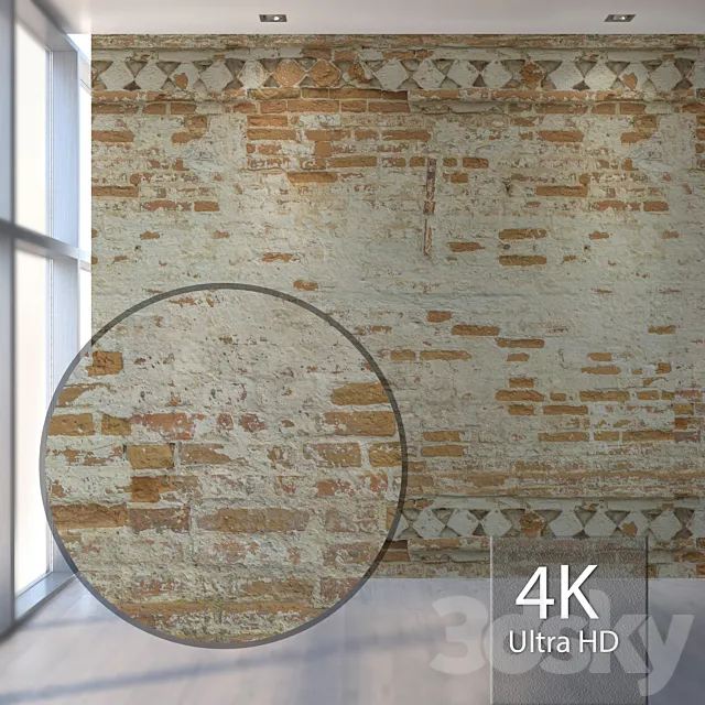 Old brick wall 1006 3D Model