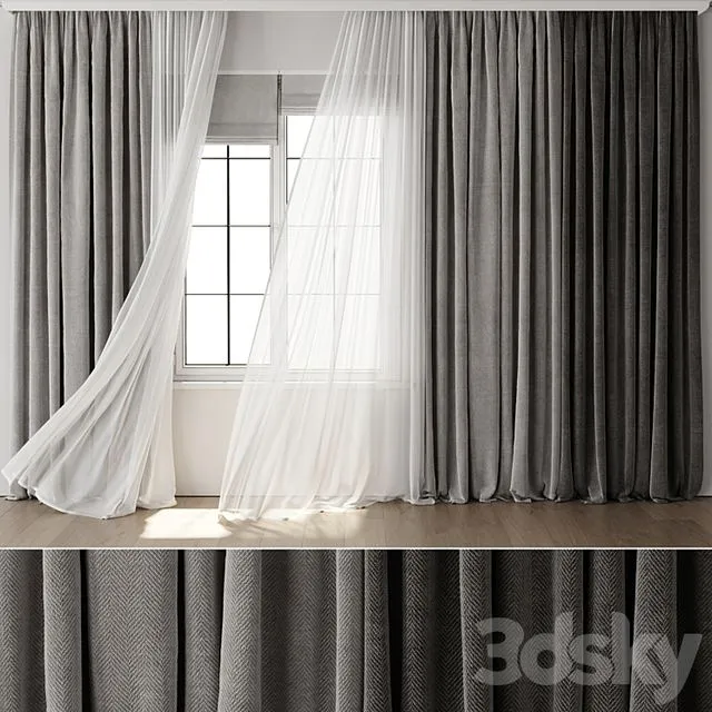 Old Curtain for Interior 118 3D Model