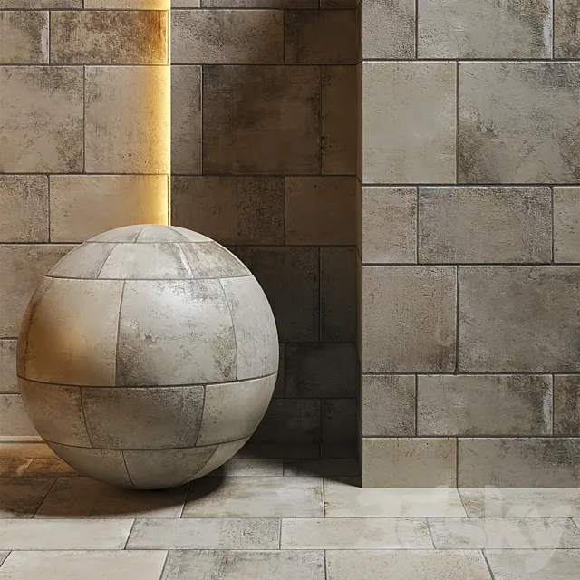 Old floor tile Lapicida 3D Model