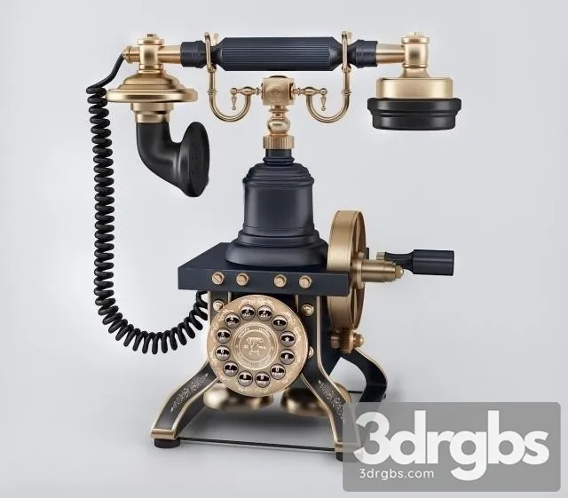 Old Luxury Telephone 3D Model Free