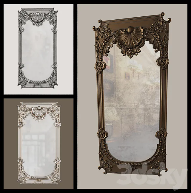 Old Mirror 3D Model