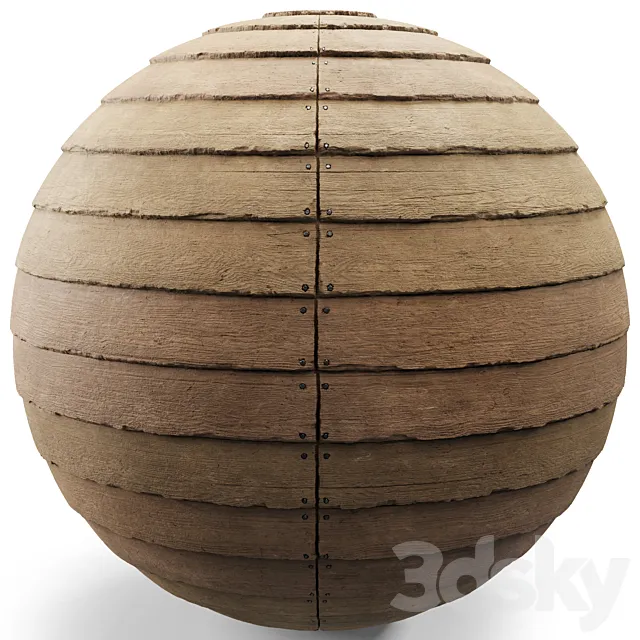 Old Overlapping Wood Planks (Seamless) 3D Model