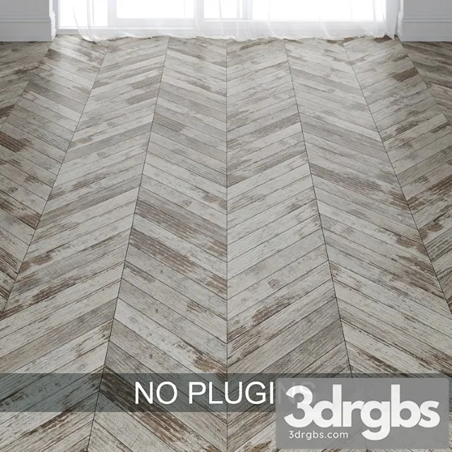 Old painted wood parquet floor vol. 003 in 2 types 3D Model Free