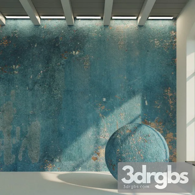 Old Plaster Painted Wall 13 3D Model Free