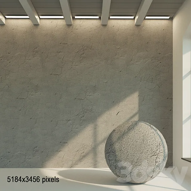 Old plaster. Painted wall. 19 3D Model