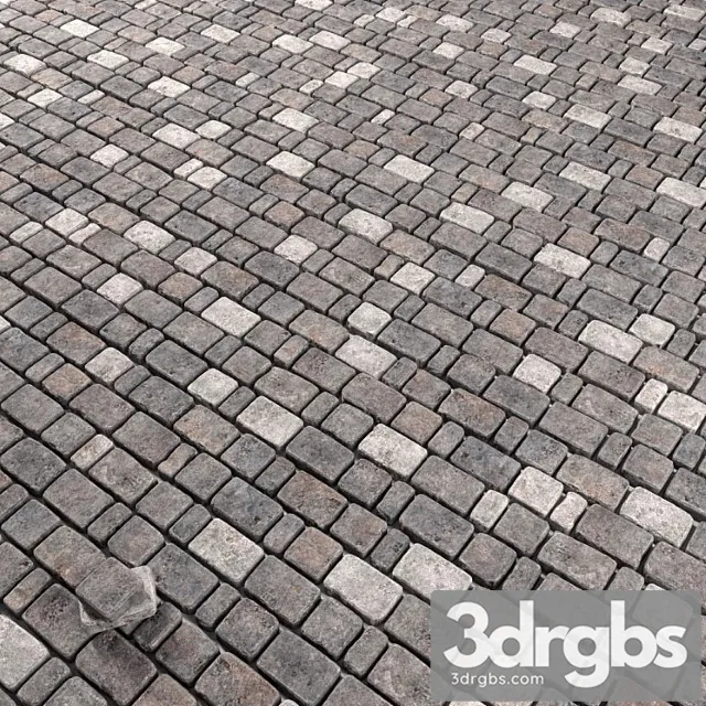 Old Stone Paving 3D Model Free