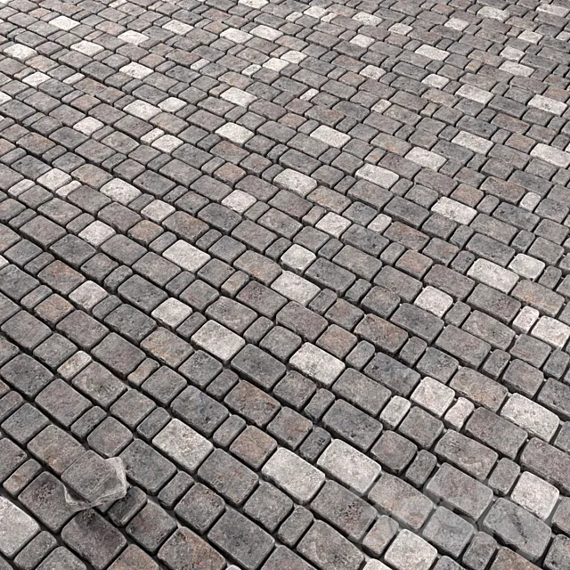 Old stone paving _ Old stone paving 3D Model
