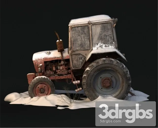 Old Tractor 3D Model Free