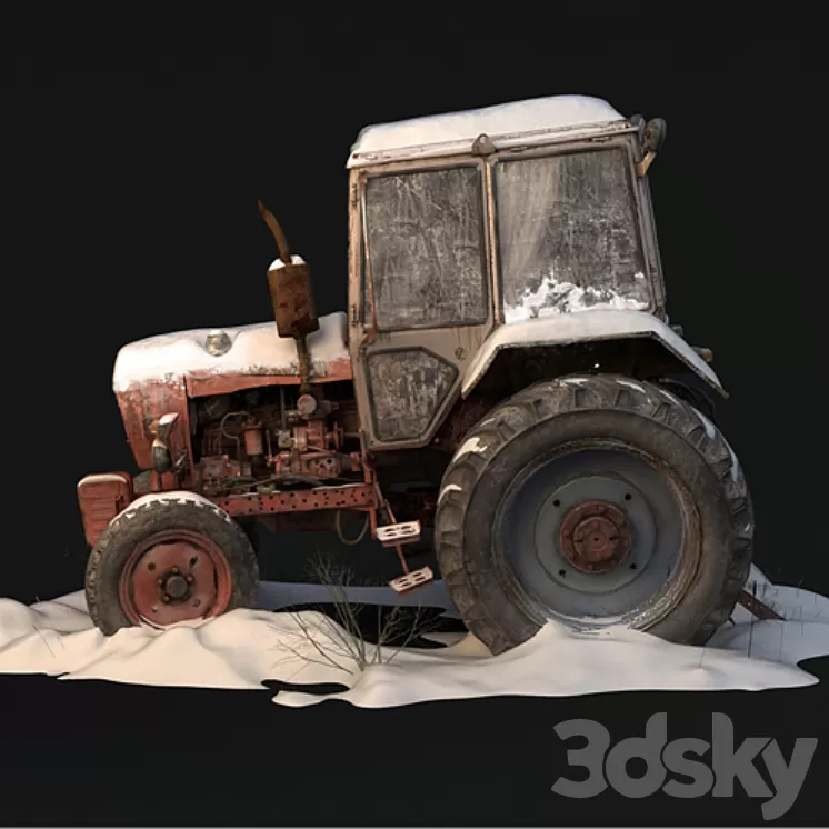 Old tractor 3D Model