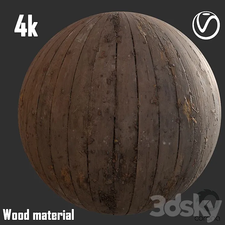Old wood 3D Model Free