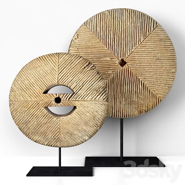 Old Wood Wheels 3D Model