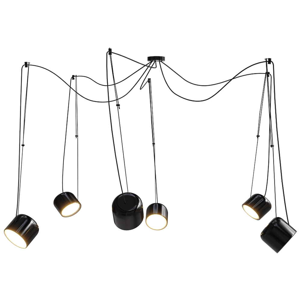 Ole lighting - Pendant lamp PACO 6 lampshades 3D Model