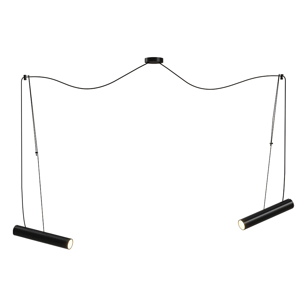 Ole lighting - Pendant lamp PEPO with 2 spotlights GU10 3D Model