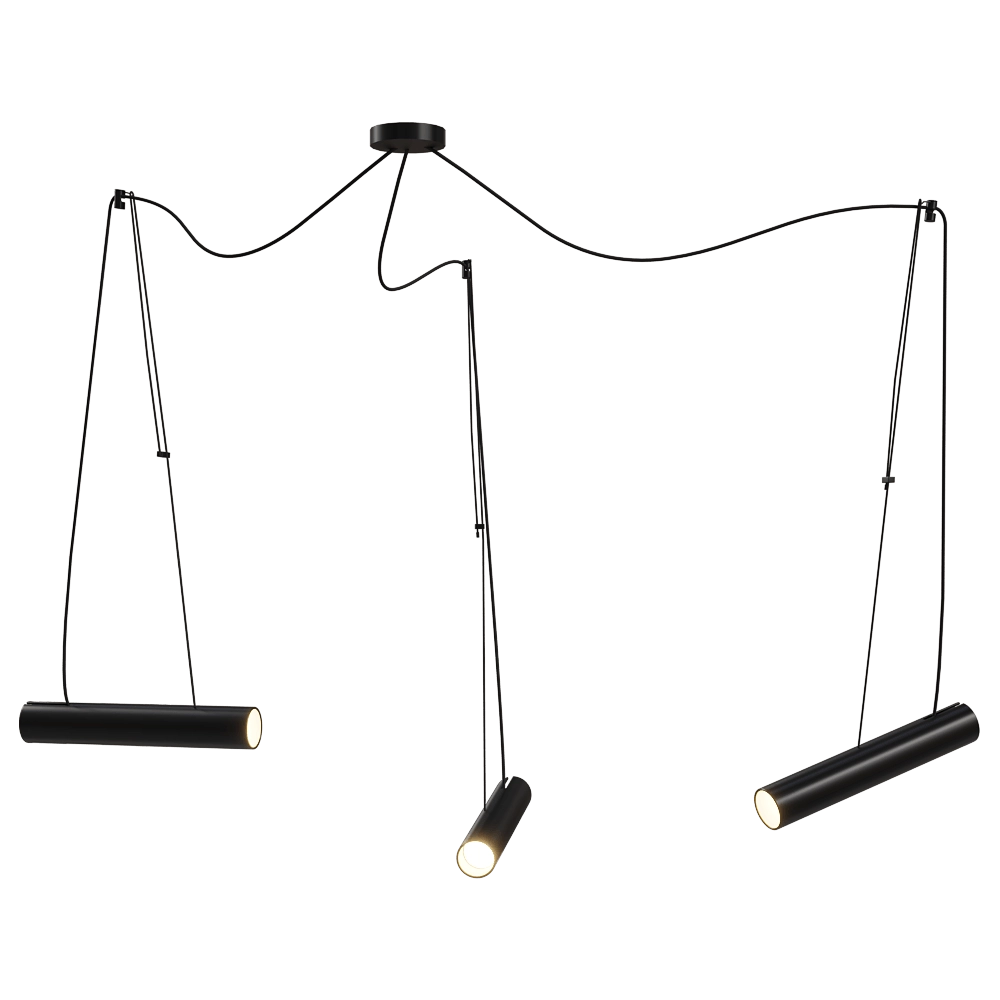 Ole lighting - Pendant lamp PEPO with 3 spotlights GU10 3D Model