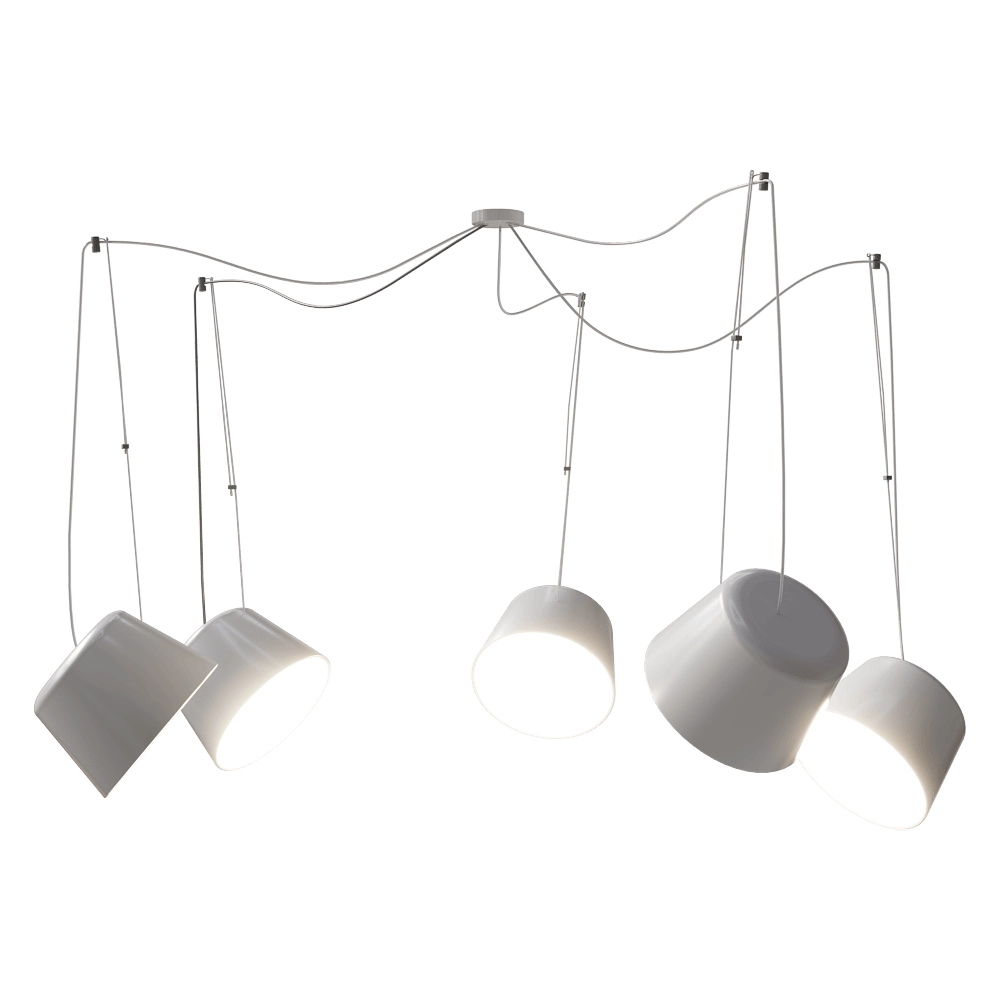 Ole lighting - Pendant lamp SENTO  5 lampshades 3D Model