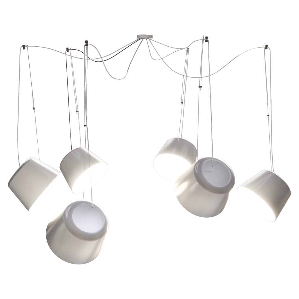 Ole lighting - Pendant lamp SENTO  6 lampshades 3D Model