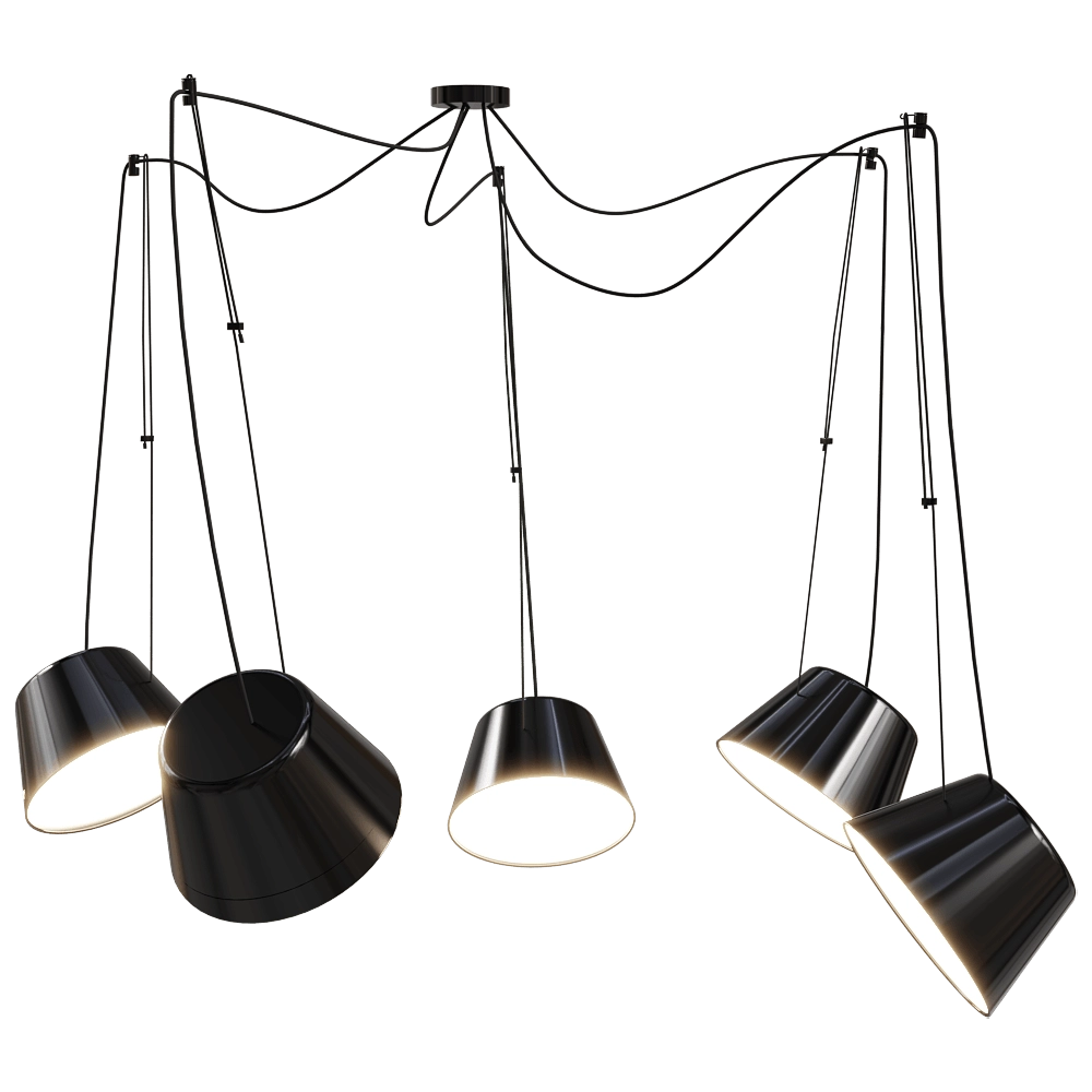 Ole lighting - Pendant lamp Sento - with 5 spotlights 3D Model