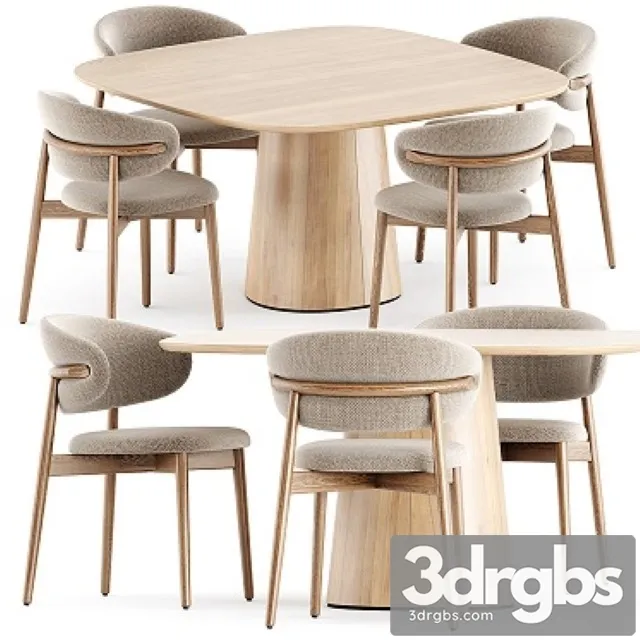 Oleandro Chair By Calligaris And POV 462 Table By Ton 3D Model Free