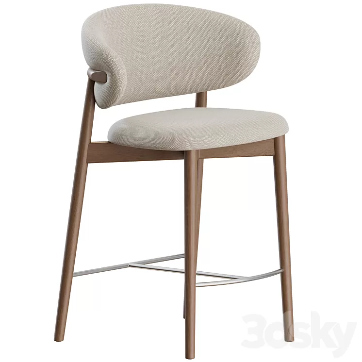 Oleandro Stool Wood by Calligaris 3D Model