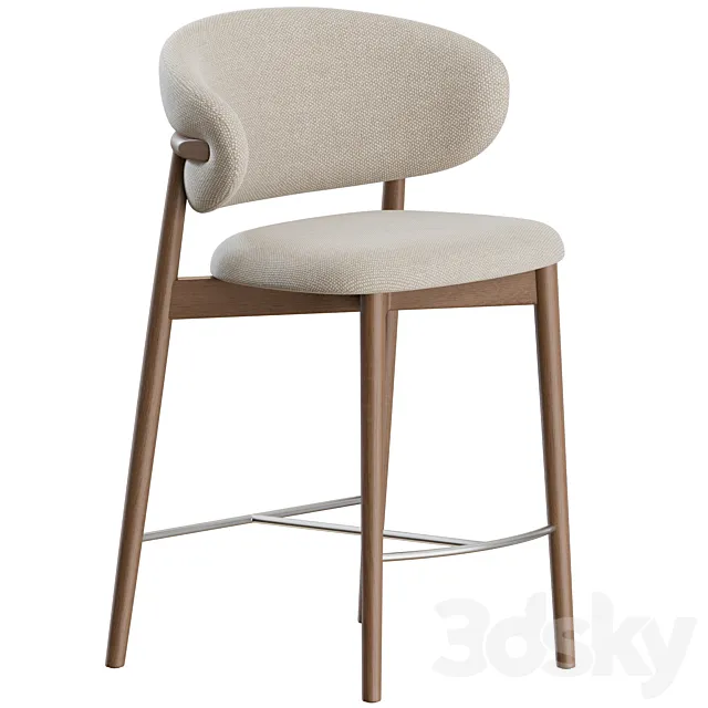 Oleandro Stool Wood by Calligaris 3DModel