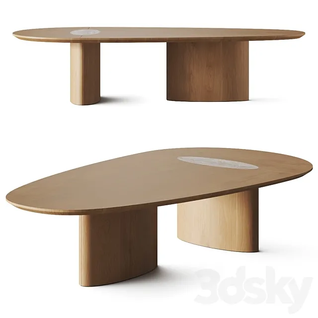 Olho Moveis Mesa De Tempo Organica Coffee Table 3D Model