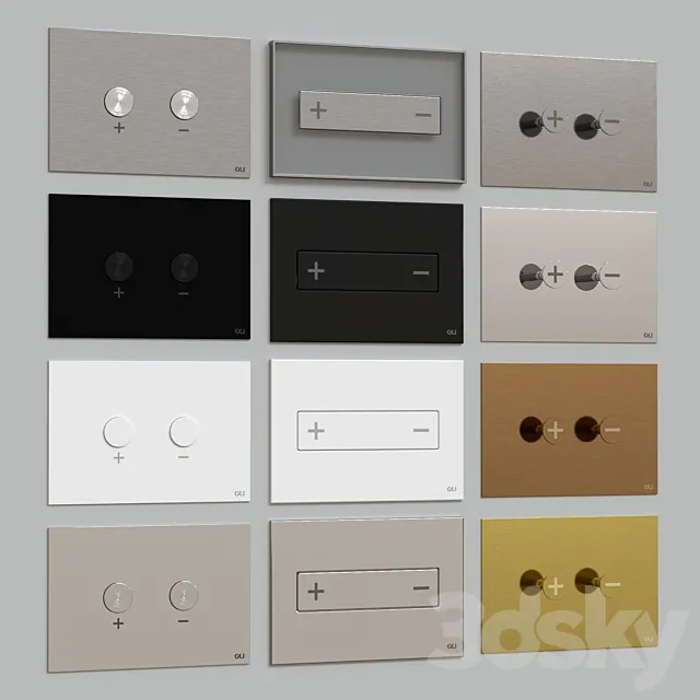 OLi Blink Trumpet Oceania flush plates 3D Model