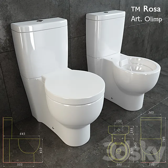 Olimp toilet 3D Model