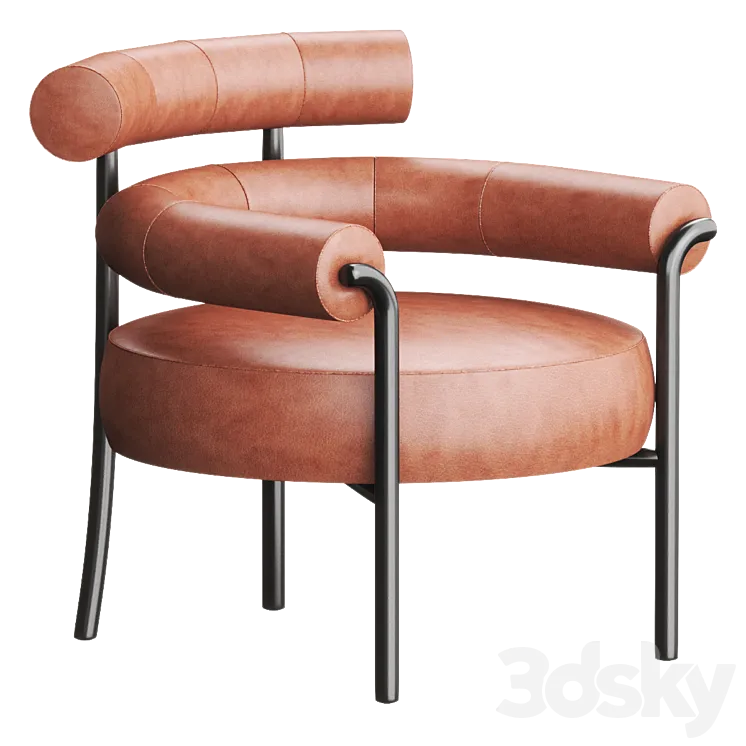 OLIO Leather armchair By DesignByThem 3D Model Free