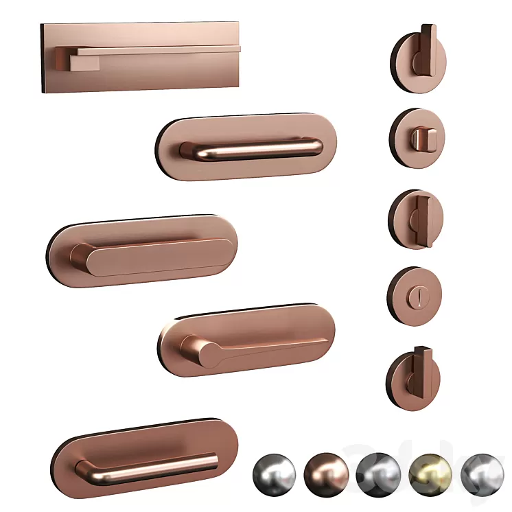 Olivari door handles Vol1 3D Model Free