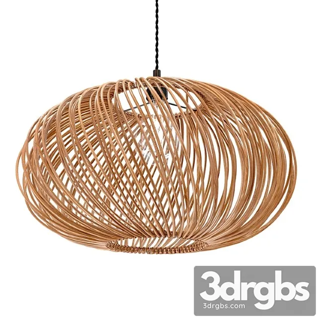 Oliver Bonas Espiral Natural Rattan Pendant Lamp Shade 3D Model Free