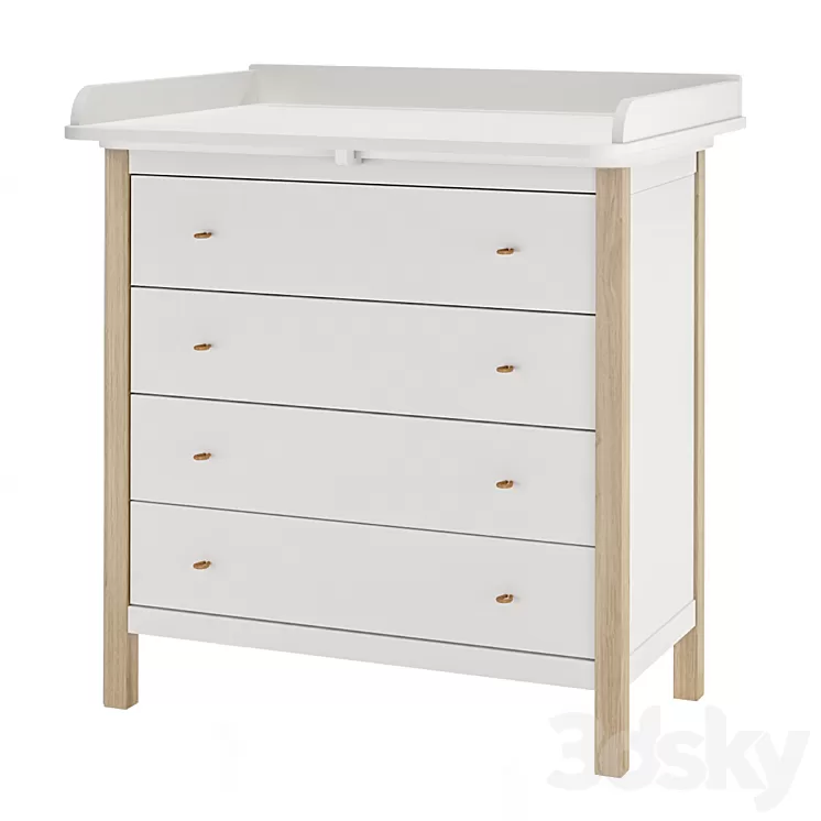 OLIVER FURNITURE Wood nursery dresser 3D Model