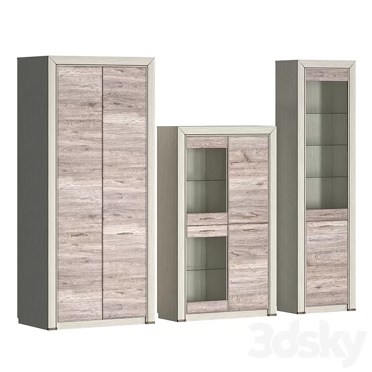 Olivia display cabinet and Olivia cabinet 3D Model
