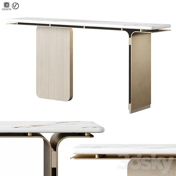 Olivya Stone Denos Console Table 3D Model