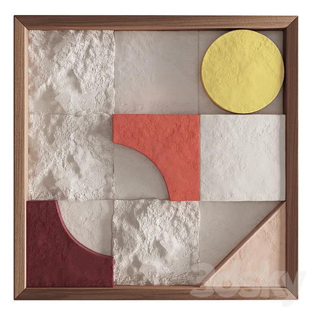 Olka - Mosaic 2 Sculptural wall art 3DModel