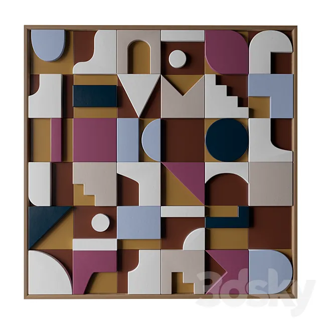 OLKA Mosaic #5 - Sculptural Wall Art Free Download