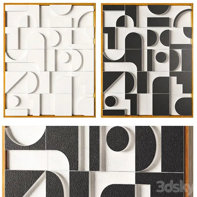 OLKA Taking Shape Sculptural Wall Art 3D Model