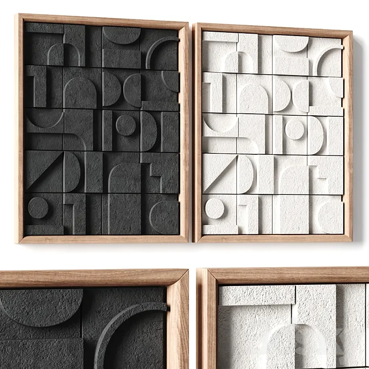 Olka - Taking Shape - Sculptural wall art 3D Model Free