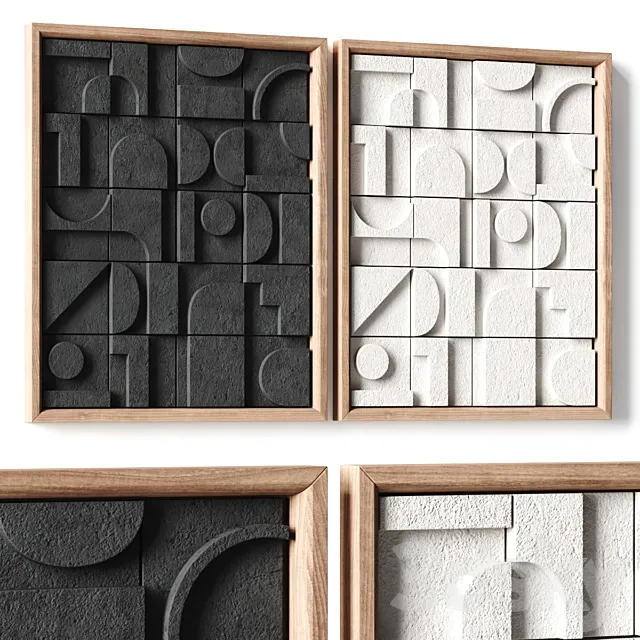 Olka - Taking Shape - Sculptural wall art 3D Model