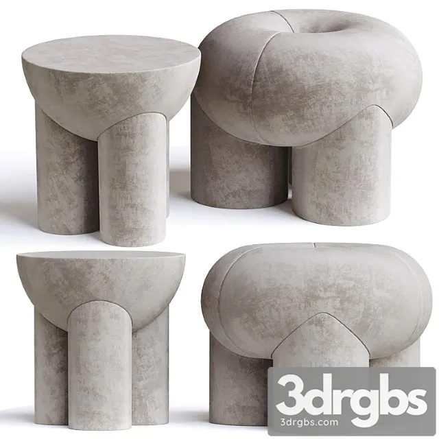 Ollie Pouf 3D Model Free