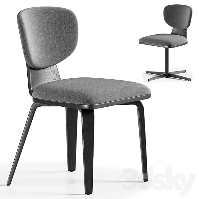 Olos Chair Set by Bonaldo 3D Model